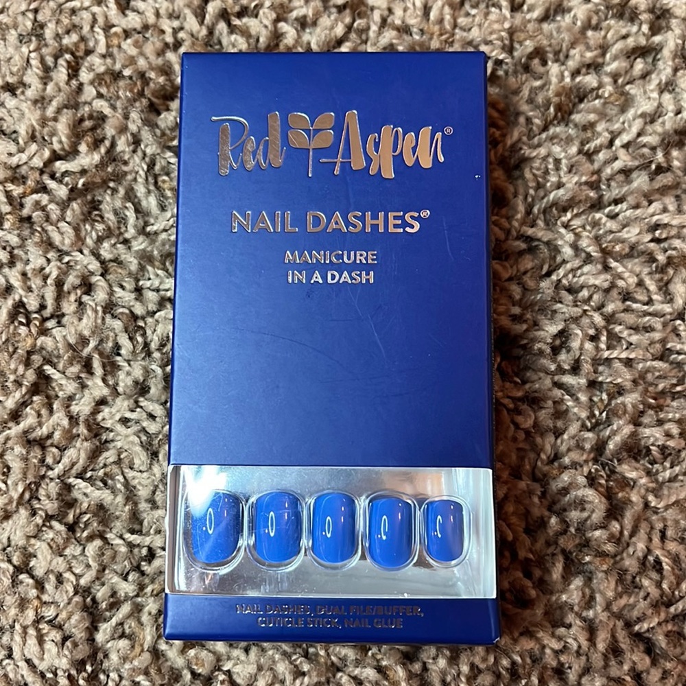 Red Aspen Royal Blue Nails
